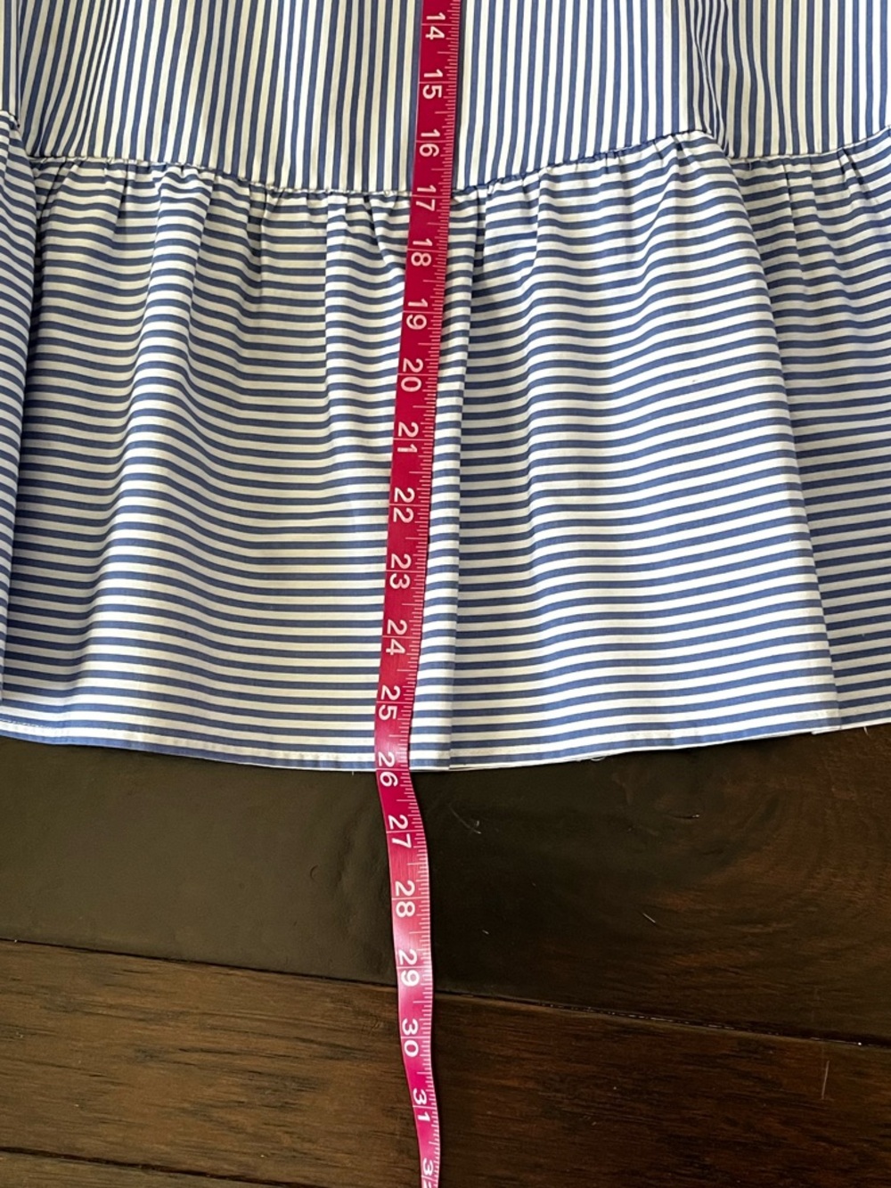 J Crew Blue and White stripe Tie-waist skirt; size 2 - Picture 5 of 10